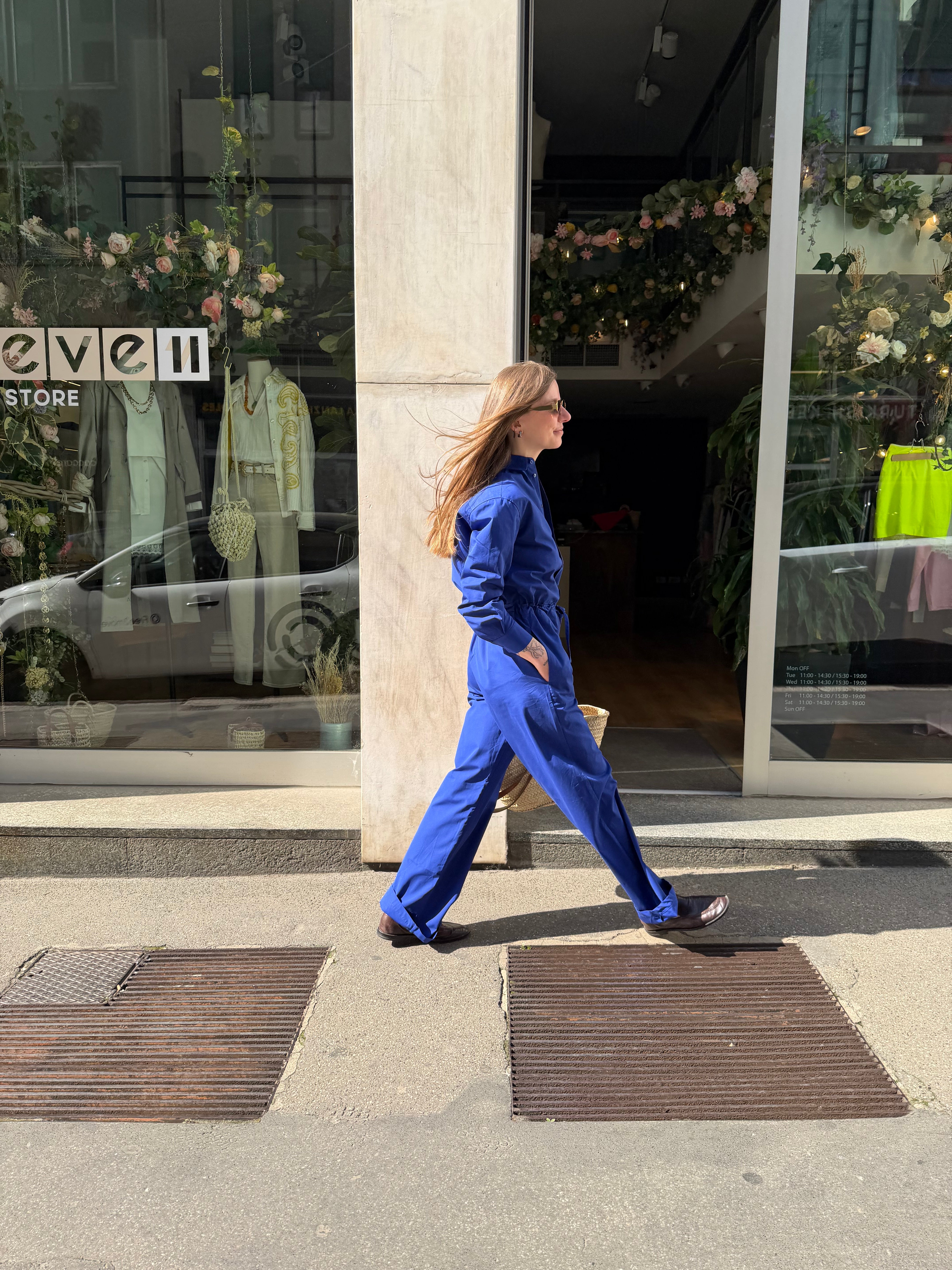 Cézanne in popeline blu Klein