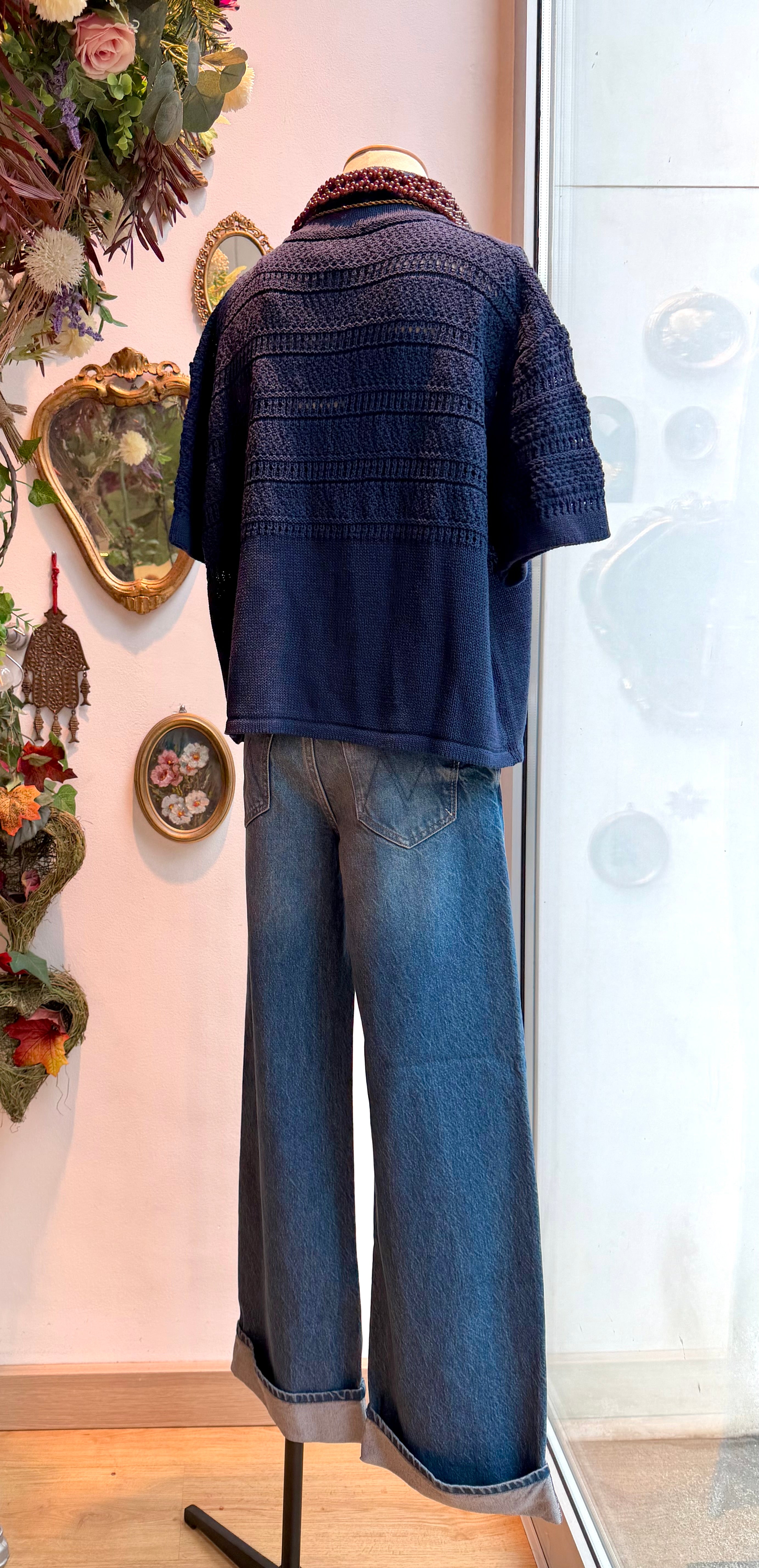 Cardigan tricot oltremare