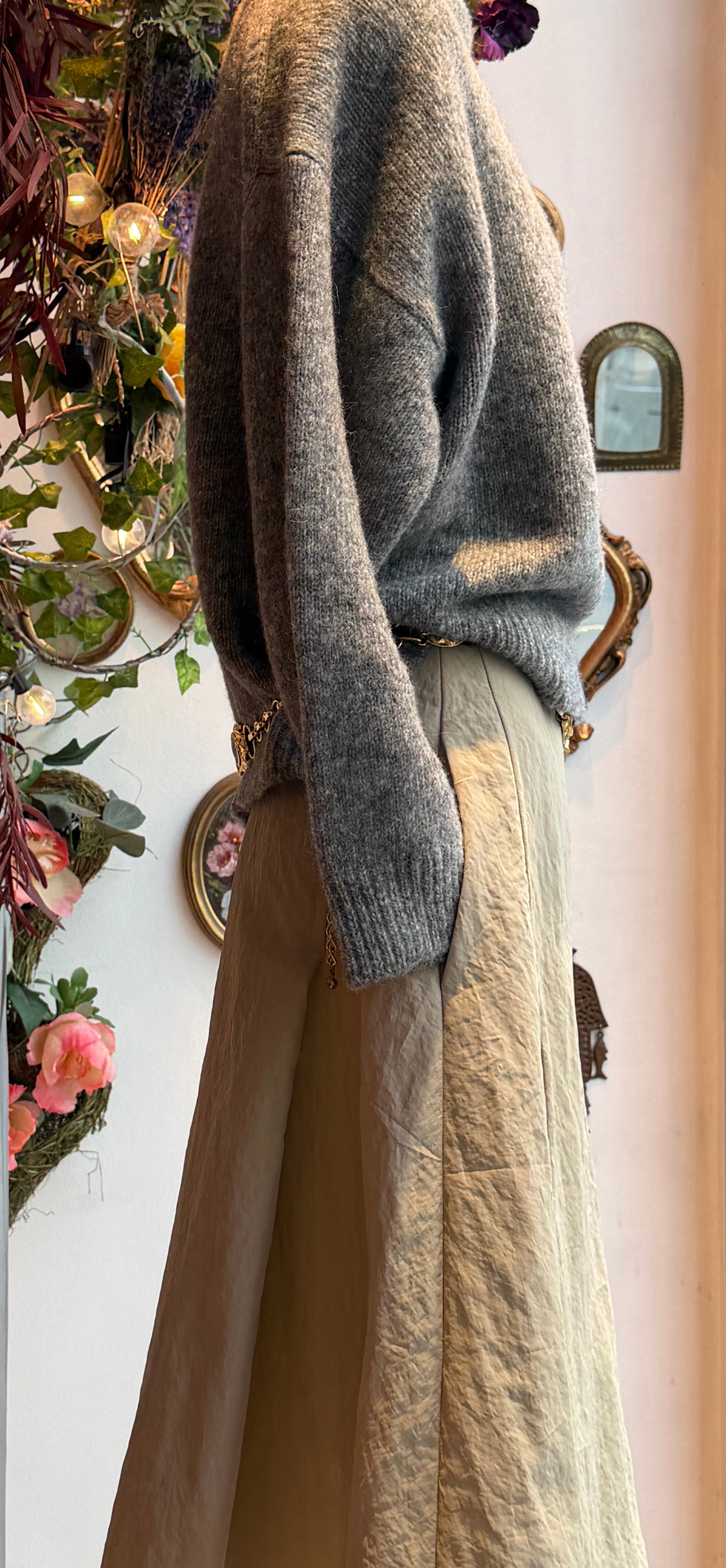 Maglione girocollo mélange