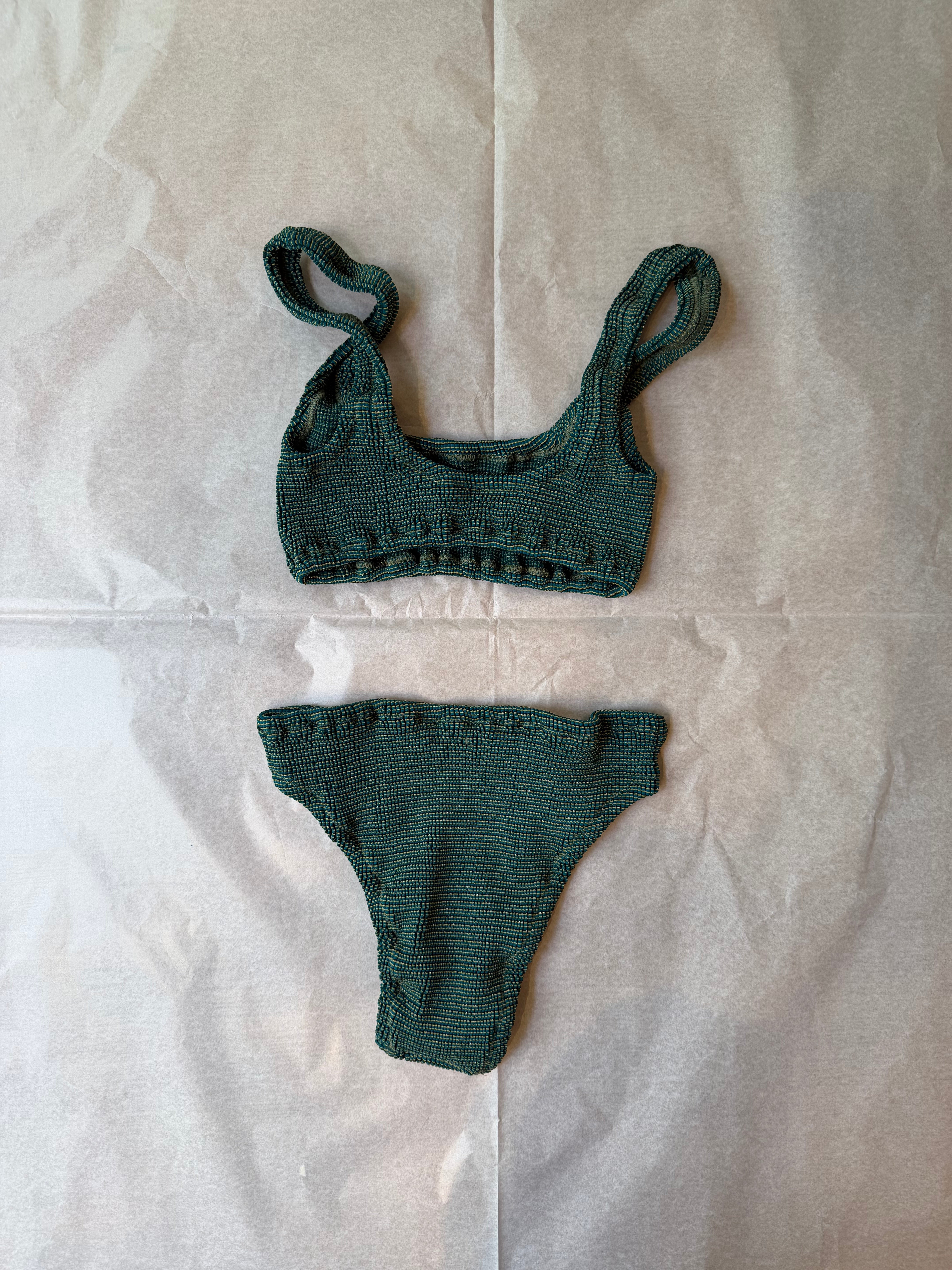 Costume due pezzi crinkle
