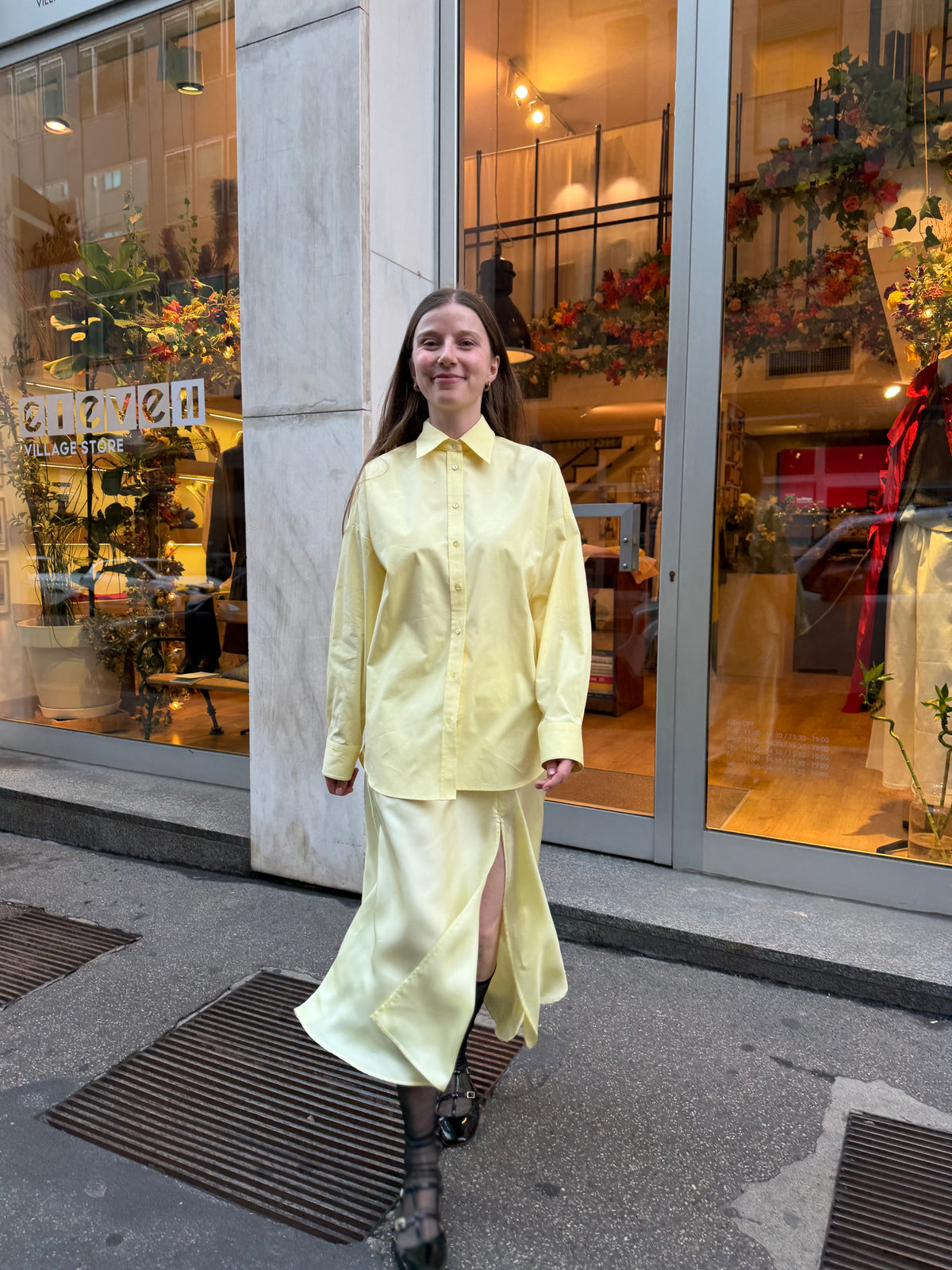 Camicia Orangerie crema al limone