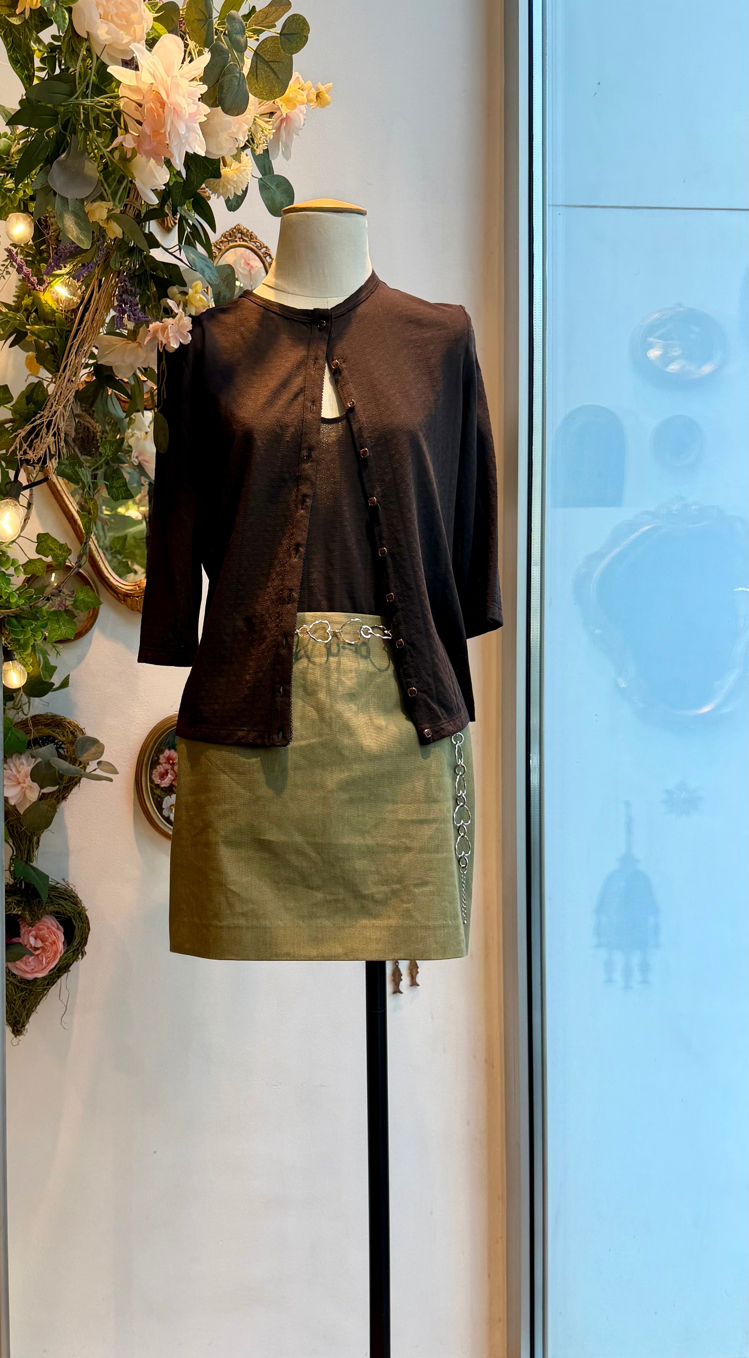 Minigonna Utrillo denim khaki