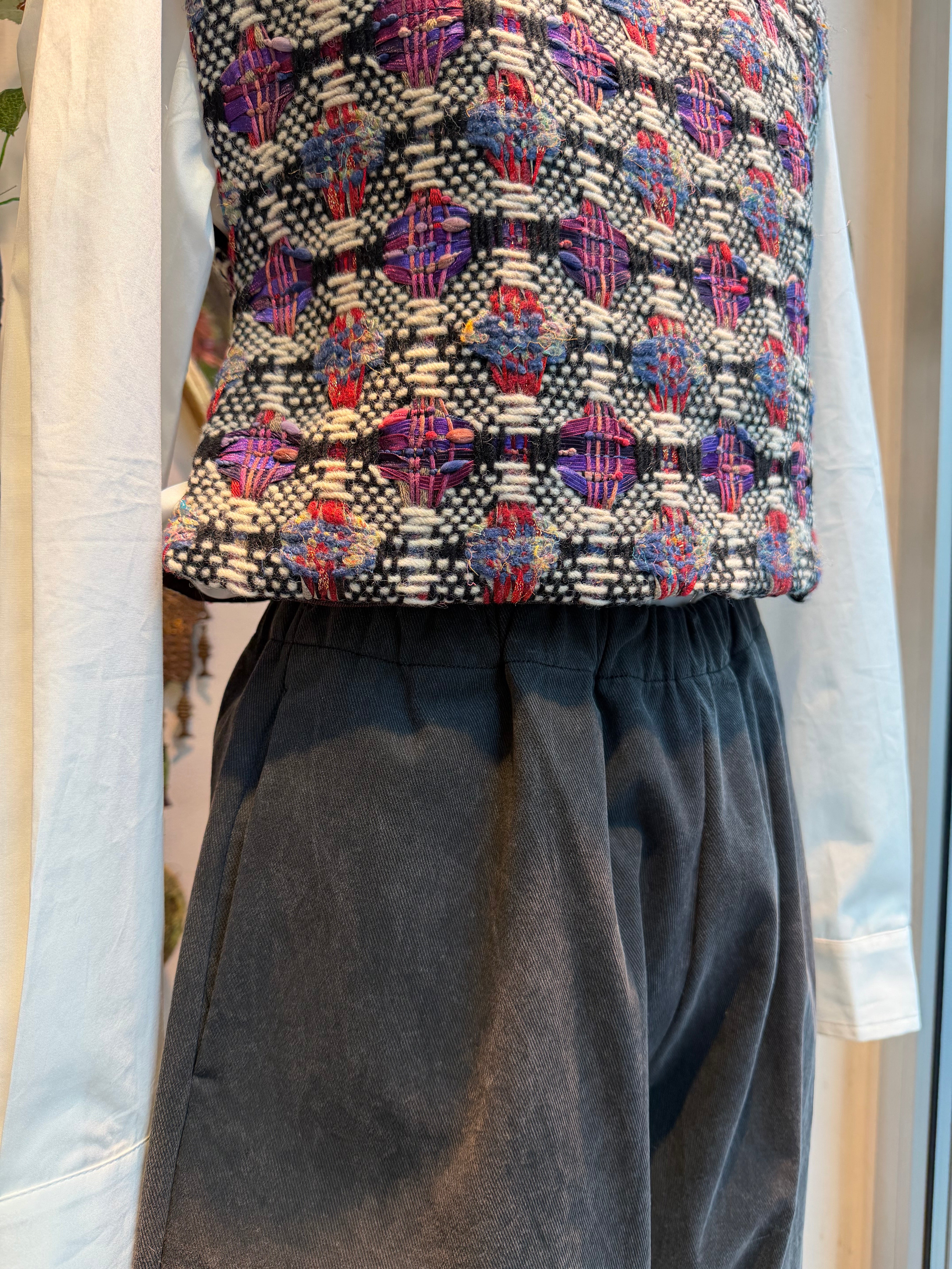 Pantalone barrel grigio