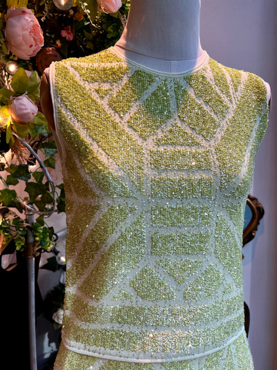 Top in lurex lime