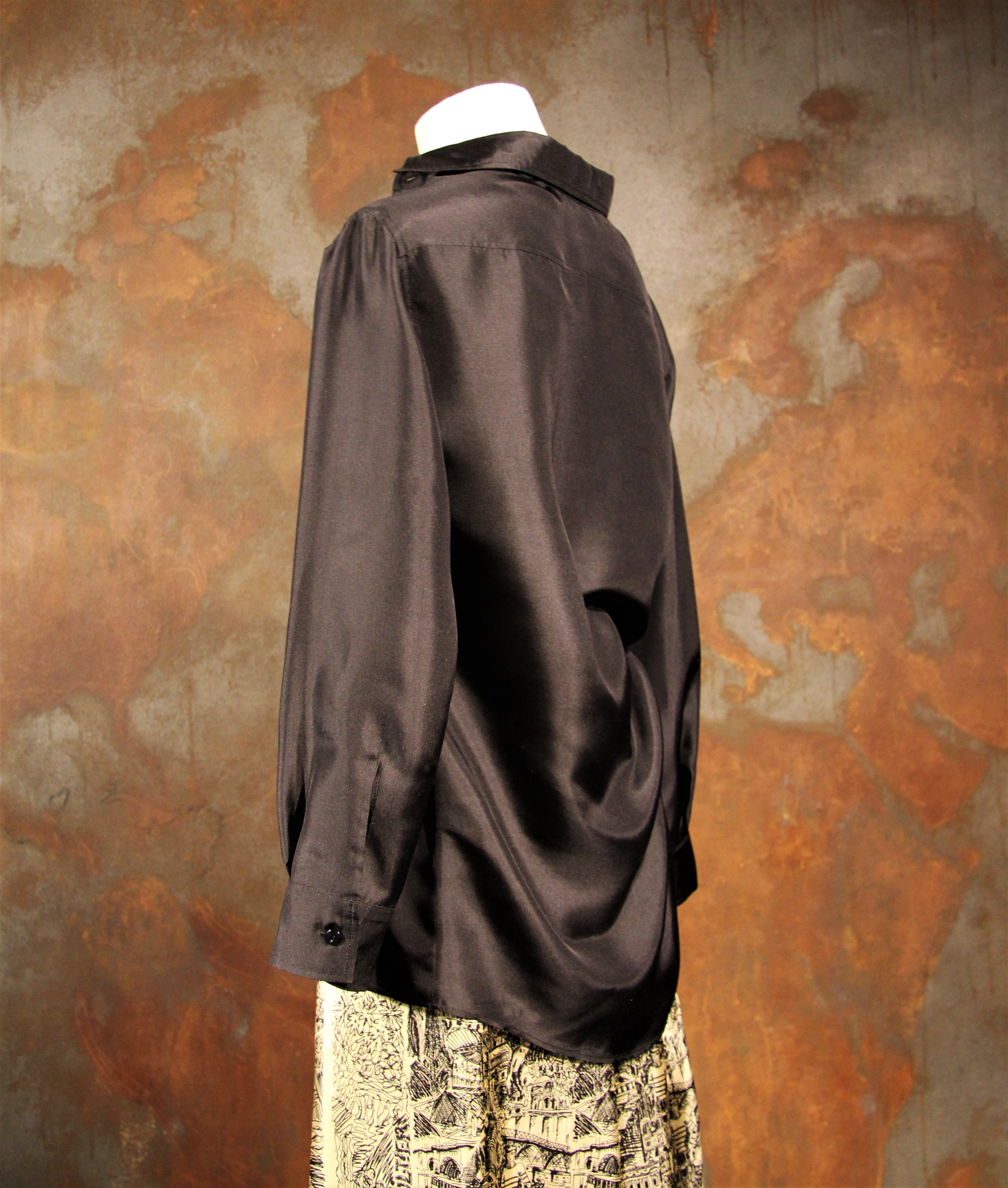 Cezanne black tulip silk