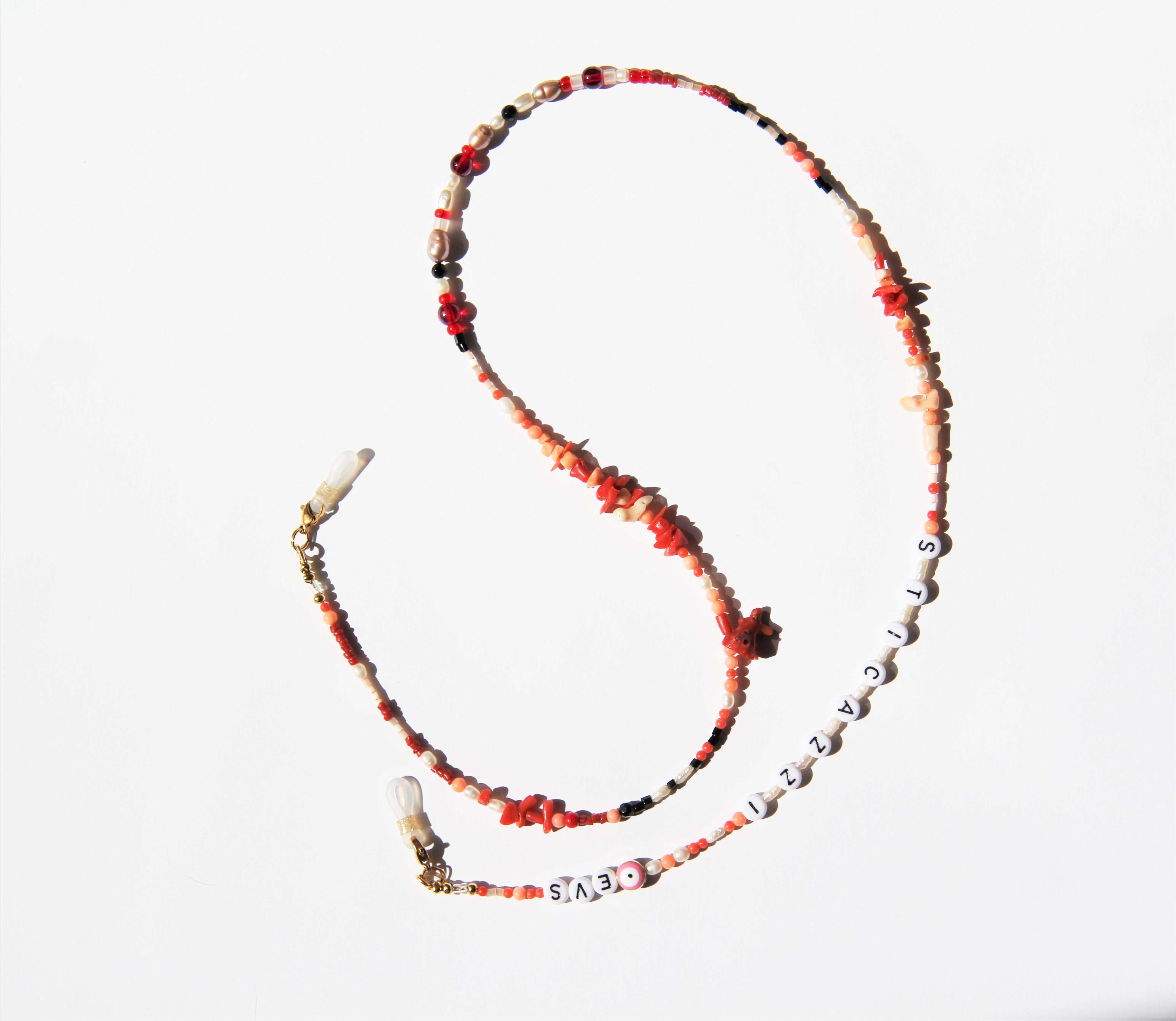 Handcrafted necklace / porta occhiali EVS 01
