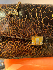 Borsa vintage in pelle esotica 2
