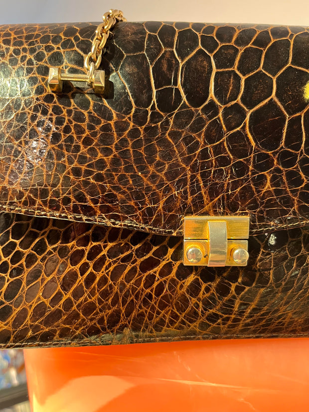 Borsa vintage in pelle esotica 2