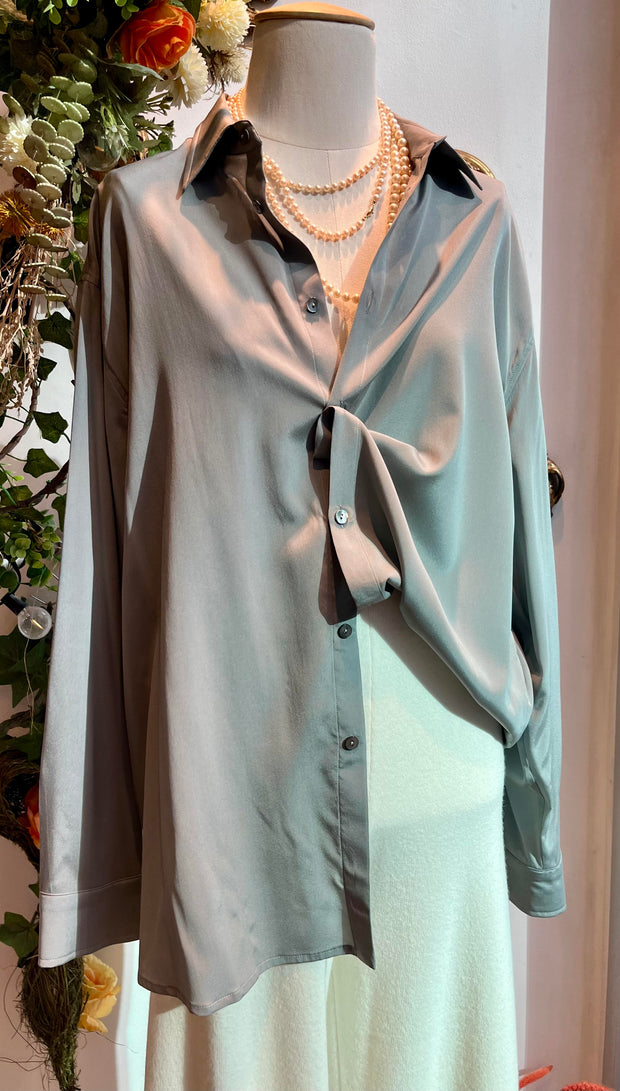 Camicia Cézanne grigio perla