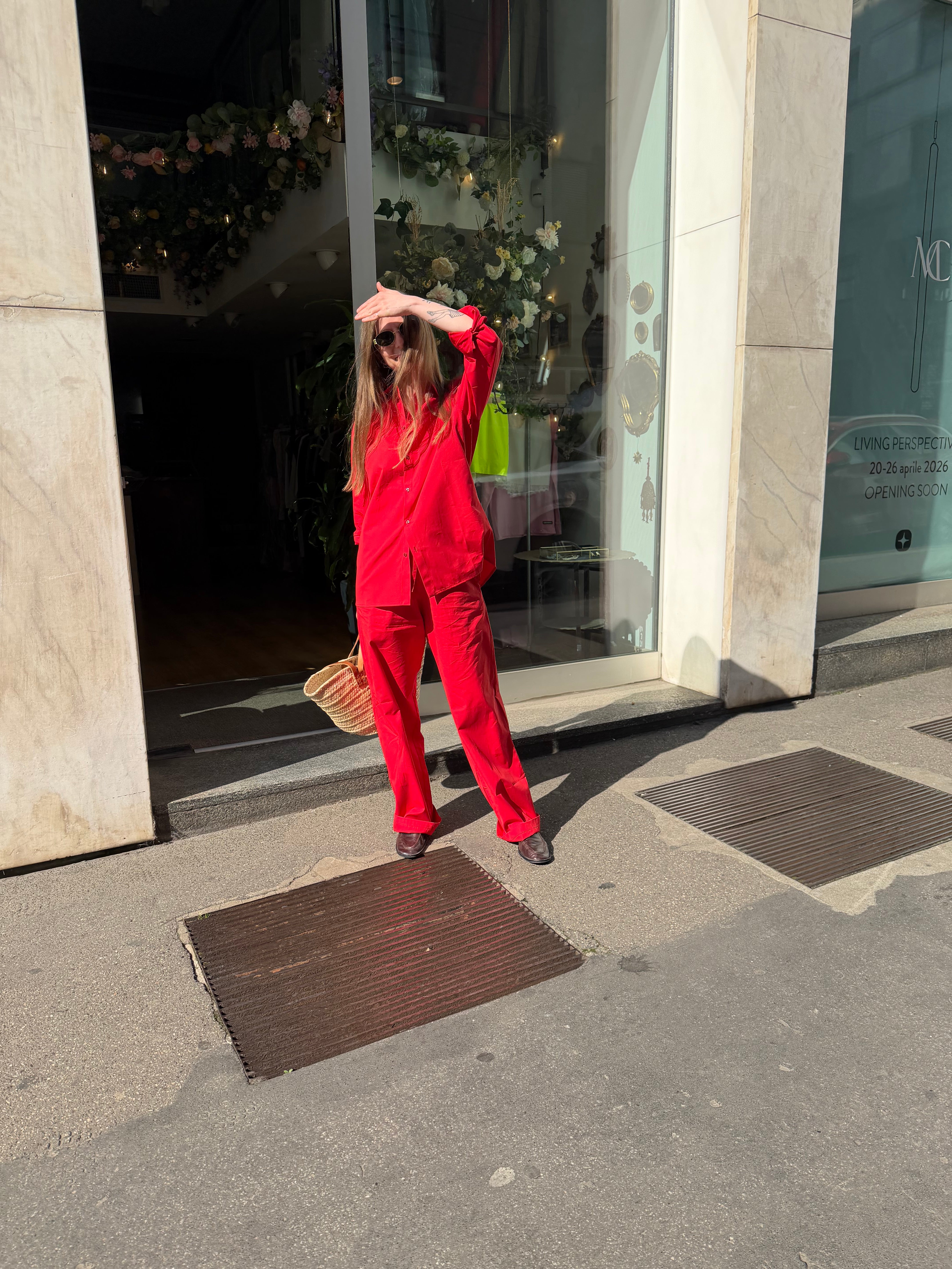 Camicia Cezanne rosso scarlatto
