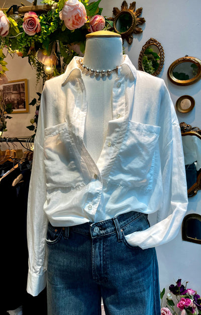 Camicia con tasche bianca