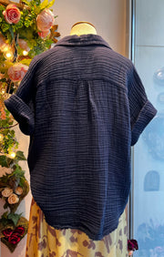 Camicia manica corta navy