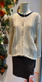 Cardigan in maglia traforata