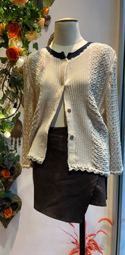 Cardigan in maglia traforata