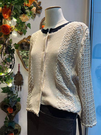 Cardigan in maglia traforata