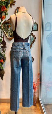 Denim mid rise straight
