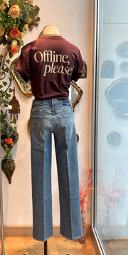 Denim mid rise straight