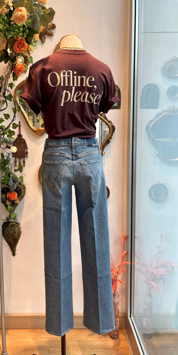 Denim mid rise straight
