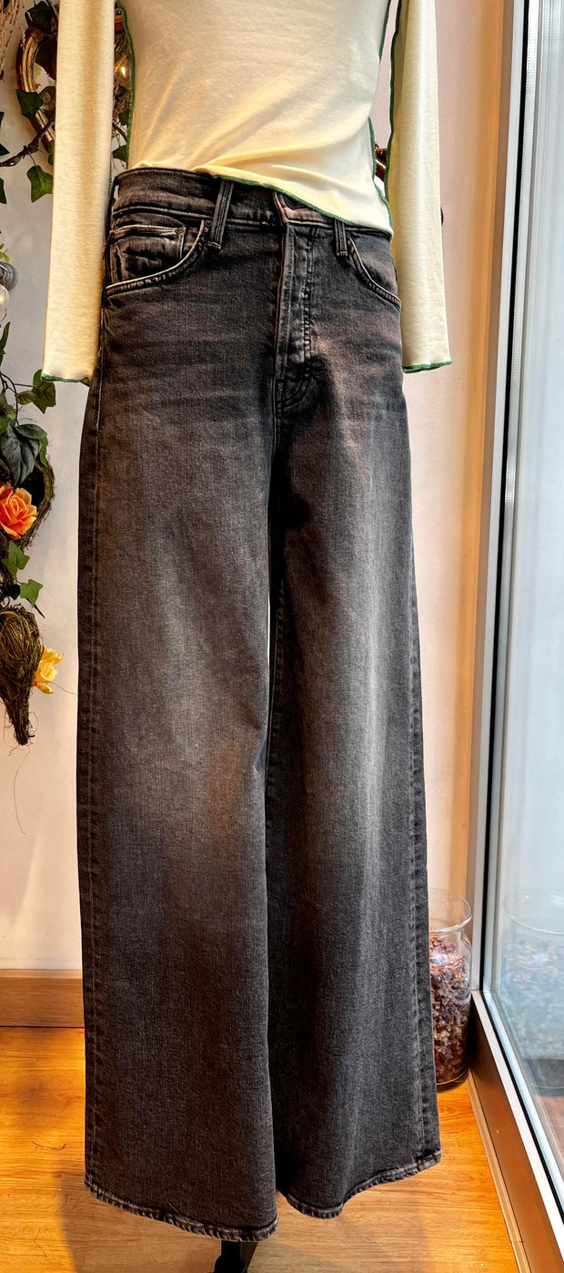 Denim wide leg grigio