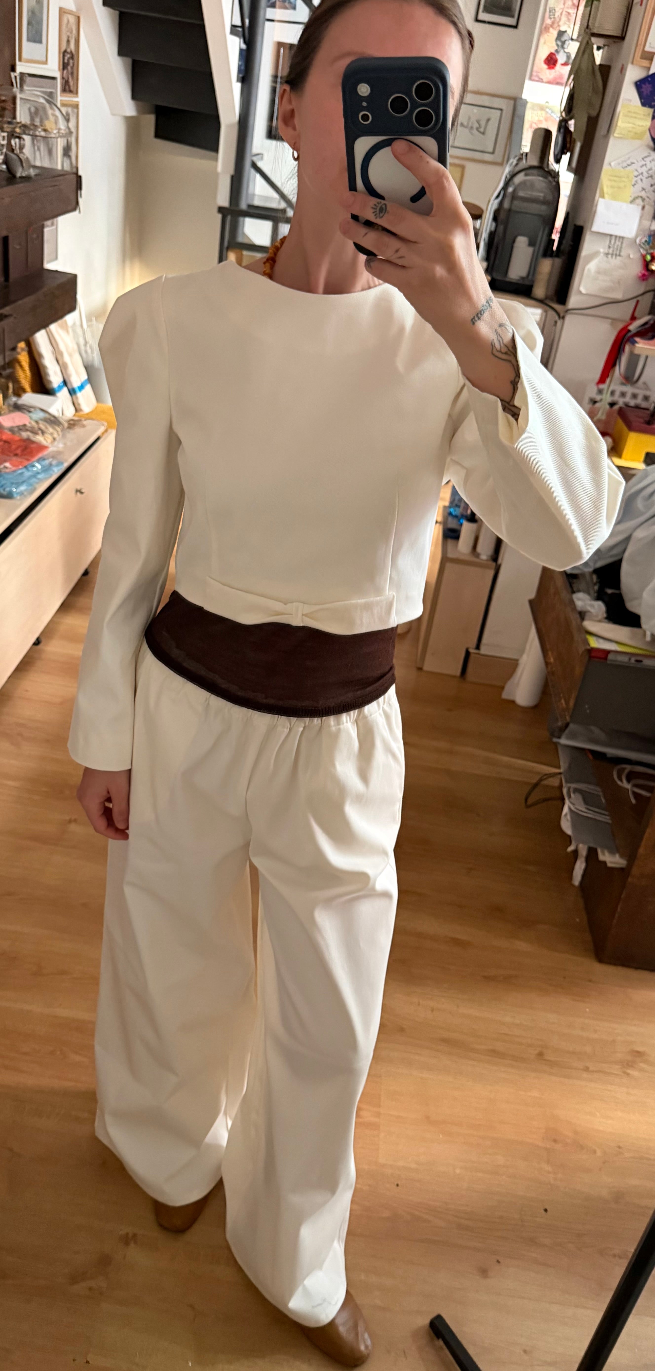 Delacroix in cotone bianco