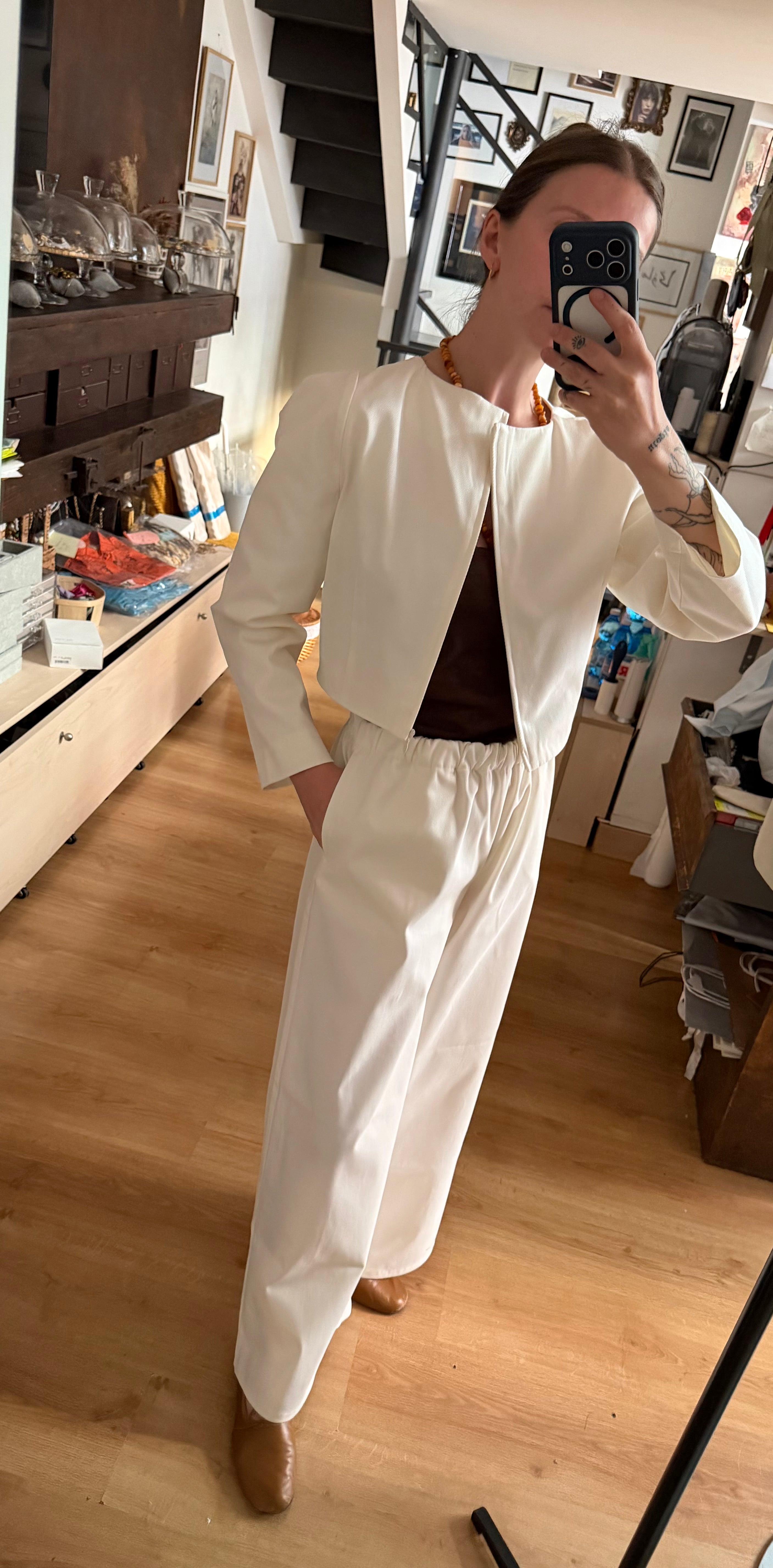 Delacroix in cotone bianco