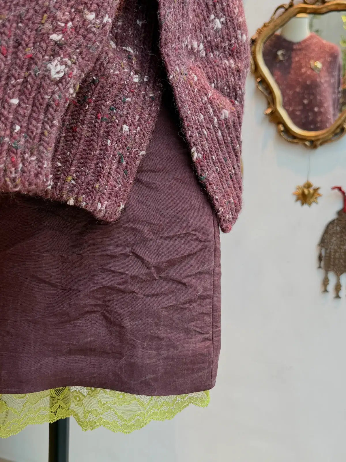 Maglione girocollo tweed