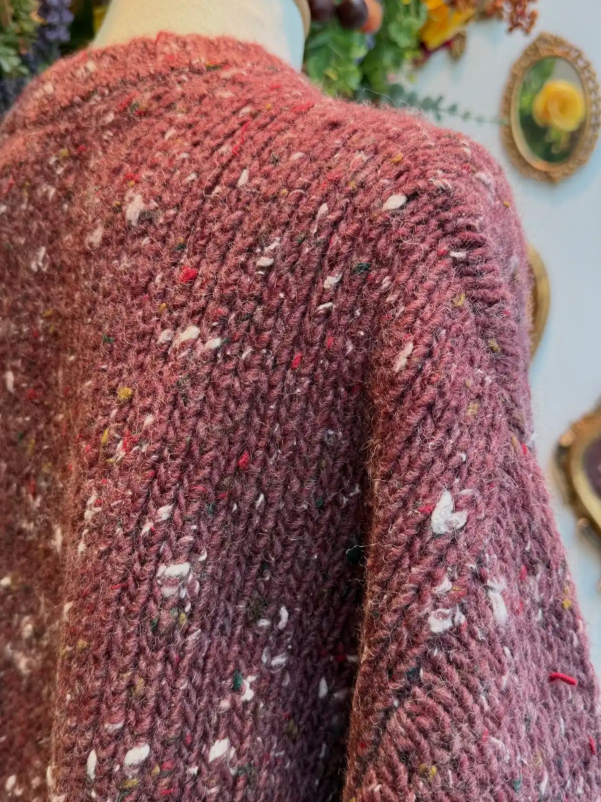 Maglione girocollo tweed
