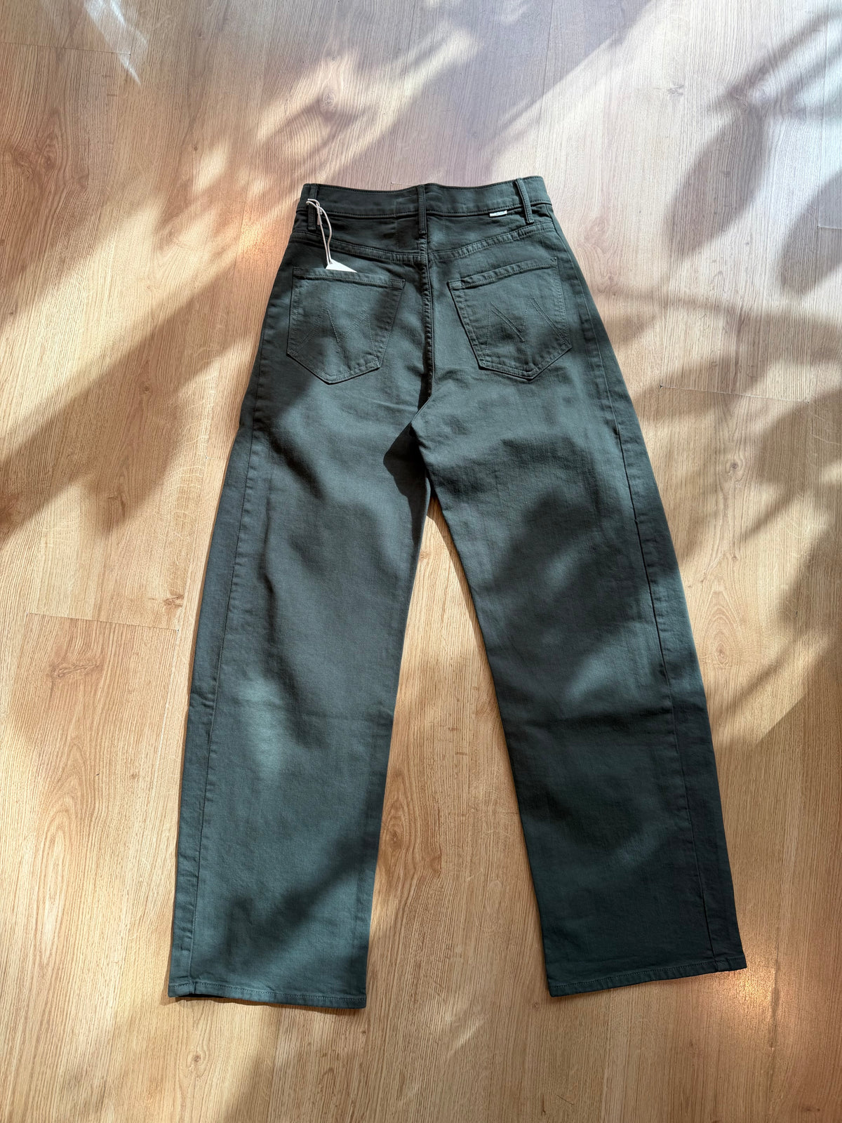 Denim curved dark green