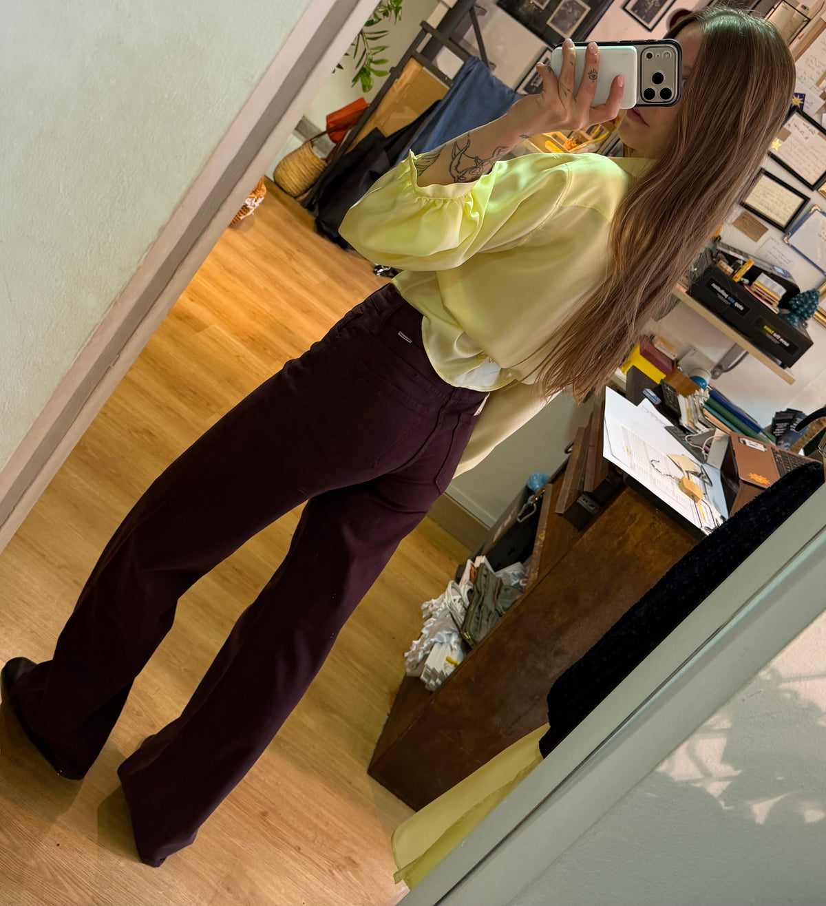 Denim Rerun burgundy