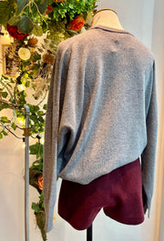 Maglione girocollo grigio