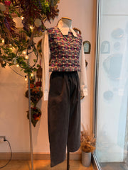 Pantalone barrel grigio