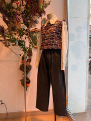 Pantalone barrel grigio