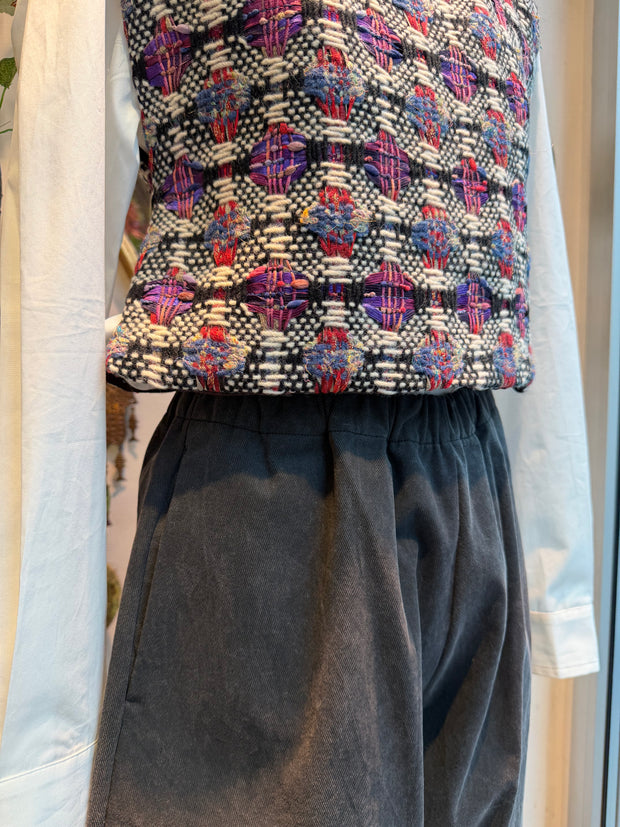 Pantalone barrel grigio