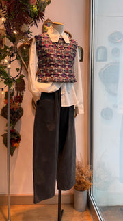 Pantalone barrel grigio