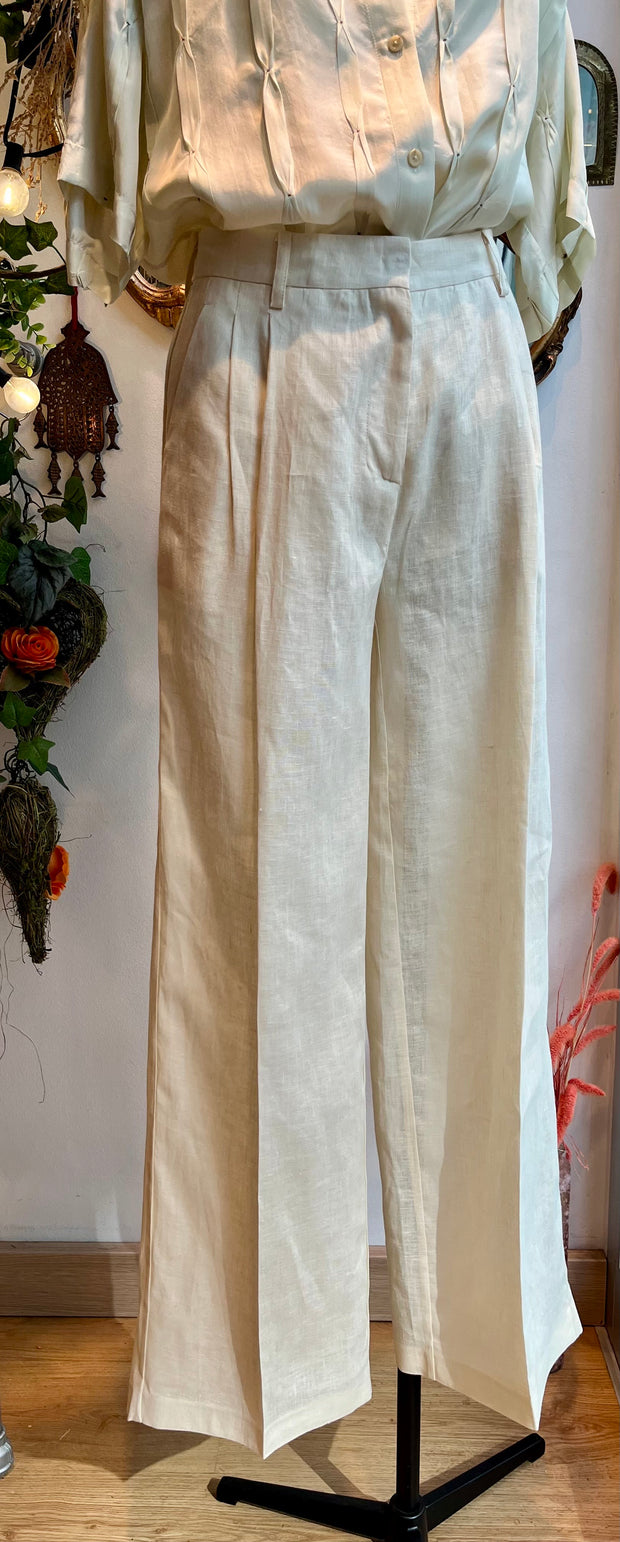 Pantalone in lino chantilly