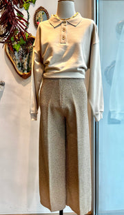 Pantalone lurex oro