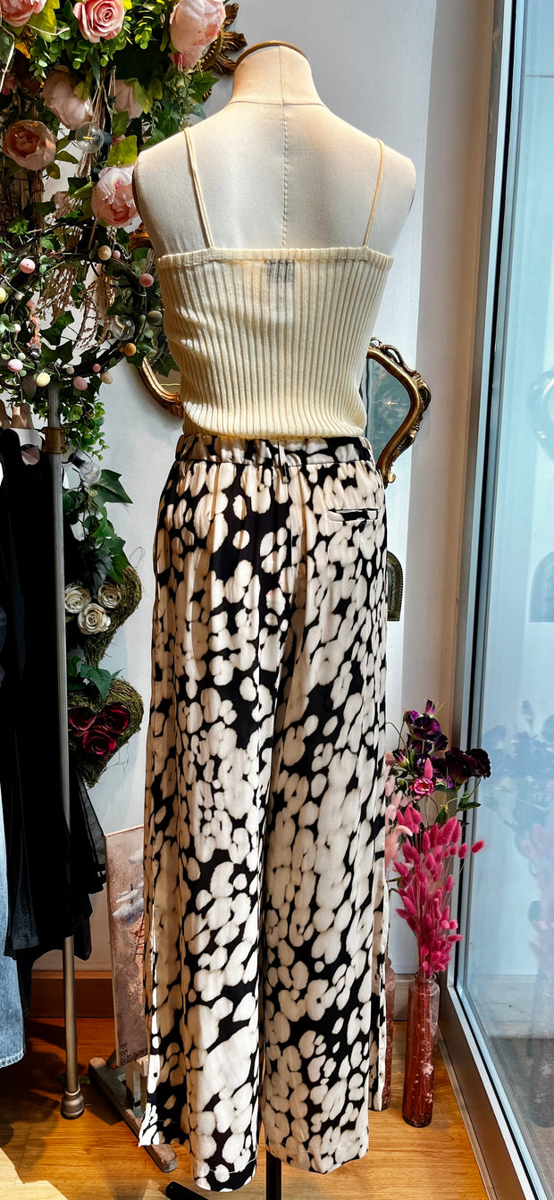 Pantalone viscosa animalier