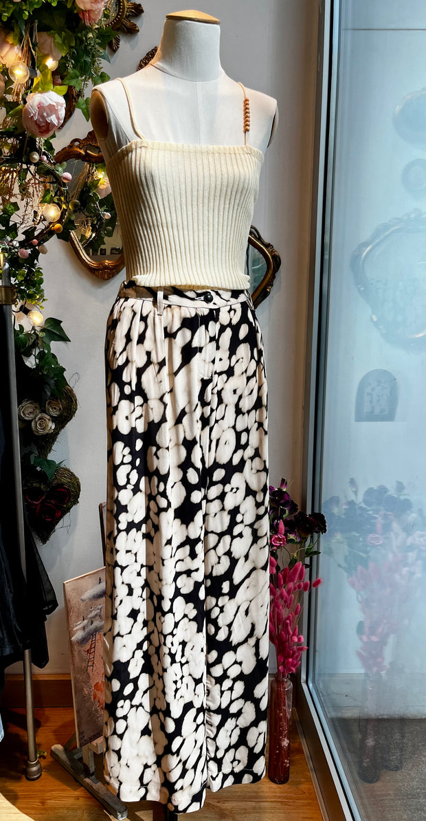 Pantalone viscosa animalier