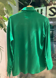 Camicia seta verde