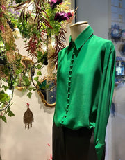 Camicia seta verde