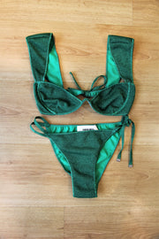 Top e bikini deep green