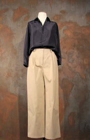 Pantaloni Miro beige in cotone