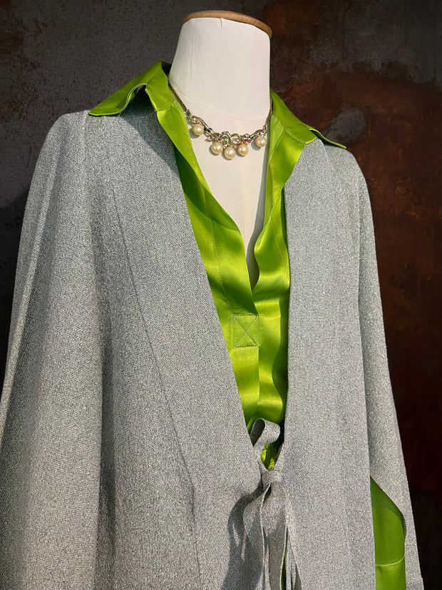 Blusa con colletto camicia lime