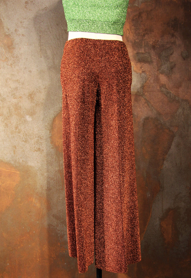 Chestnut lurex pants